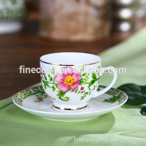 100CC Elegant Fine Bone China Coffee Espresso Cup and Saucer of In April